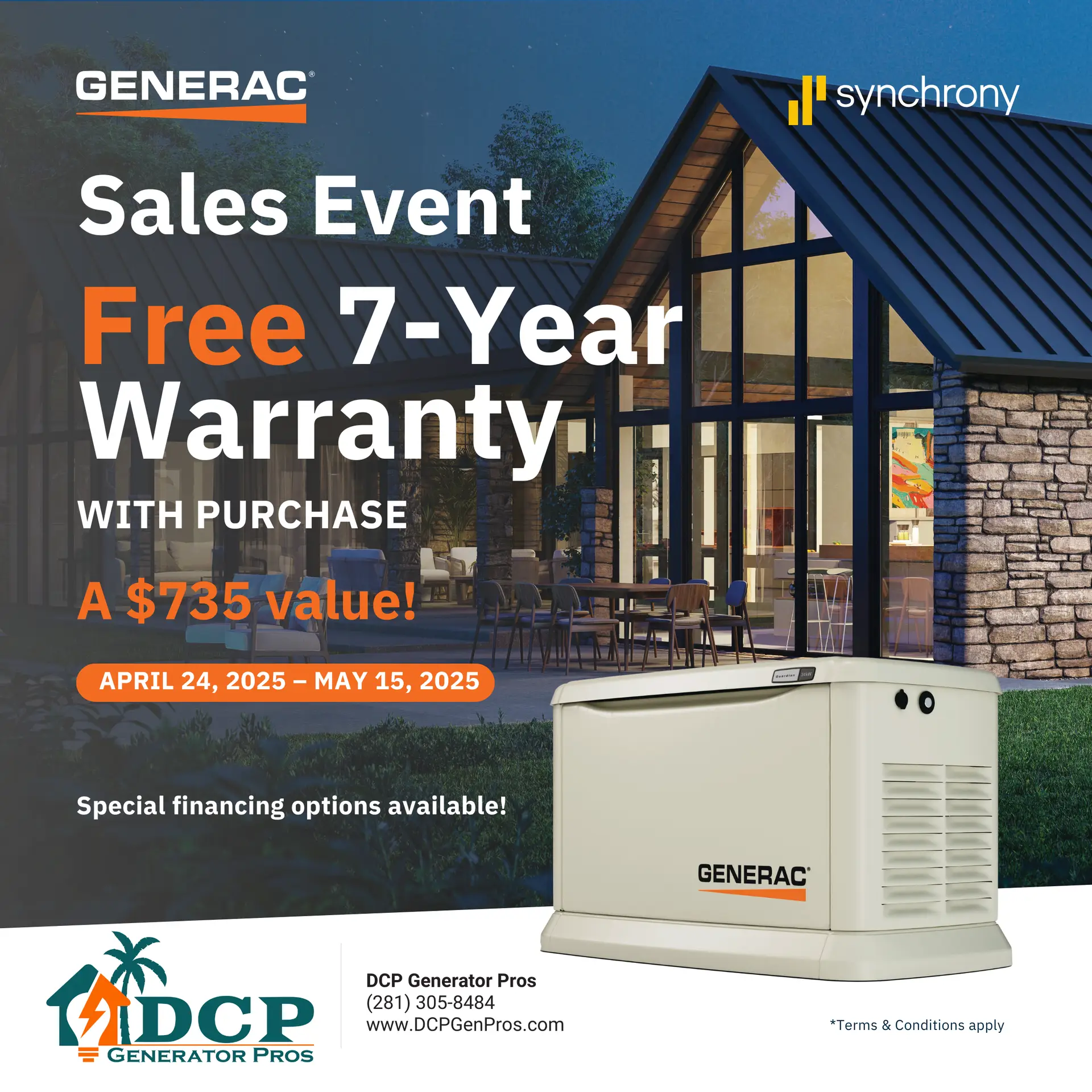Free 7-Year Extended Warranty ($735 Value!)
